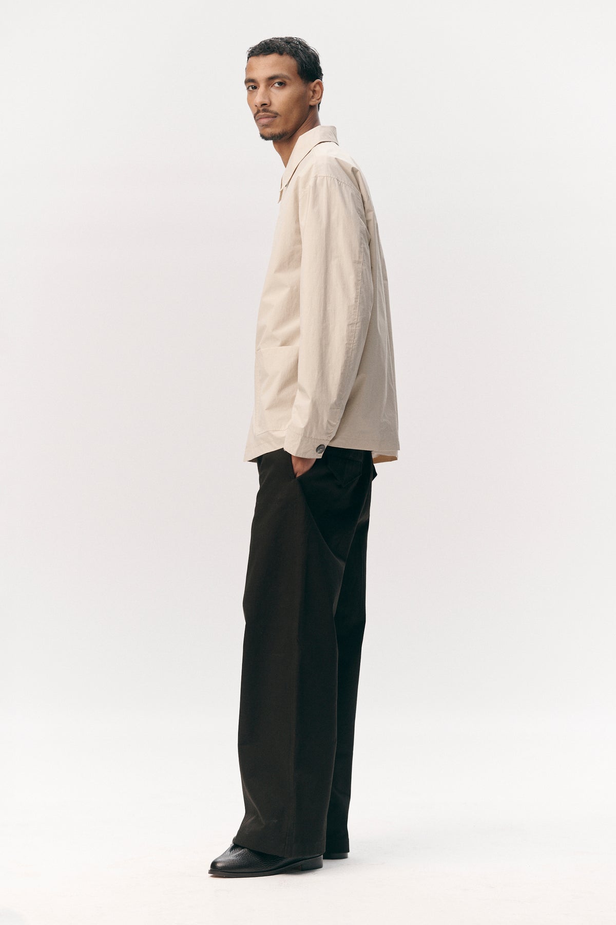 O-SHIRT NYLON SS26 BEIGE