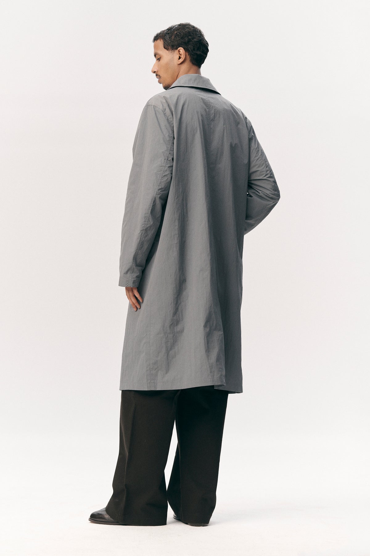 SHUVA C CRINCLE NYLON SS26 GREY BLUE