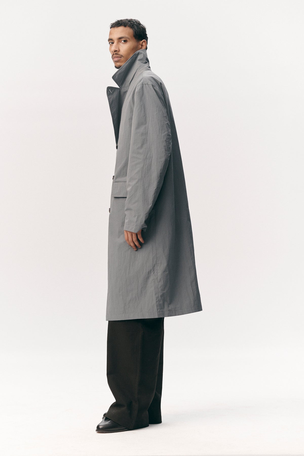SHUVA C CRINCLE NYLON SS26 GREY BLUE