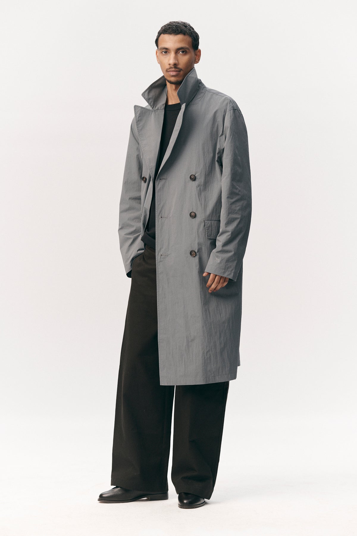 SHUVA C CRINCLE NYLON SS26 GREY BLUE