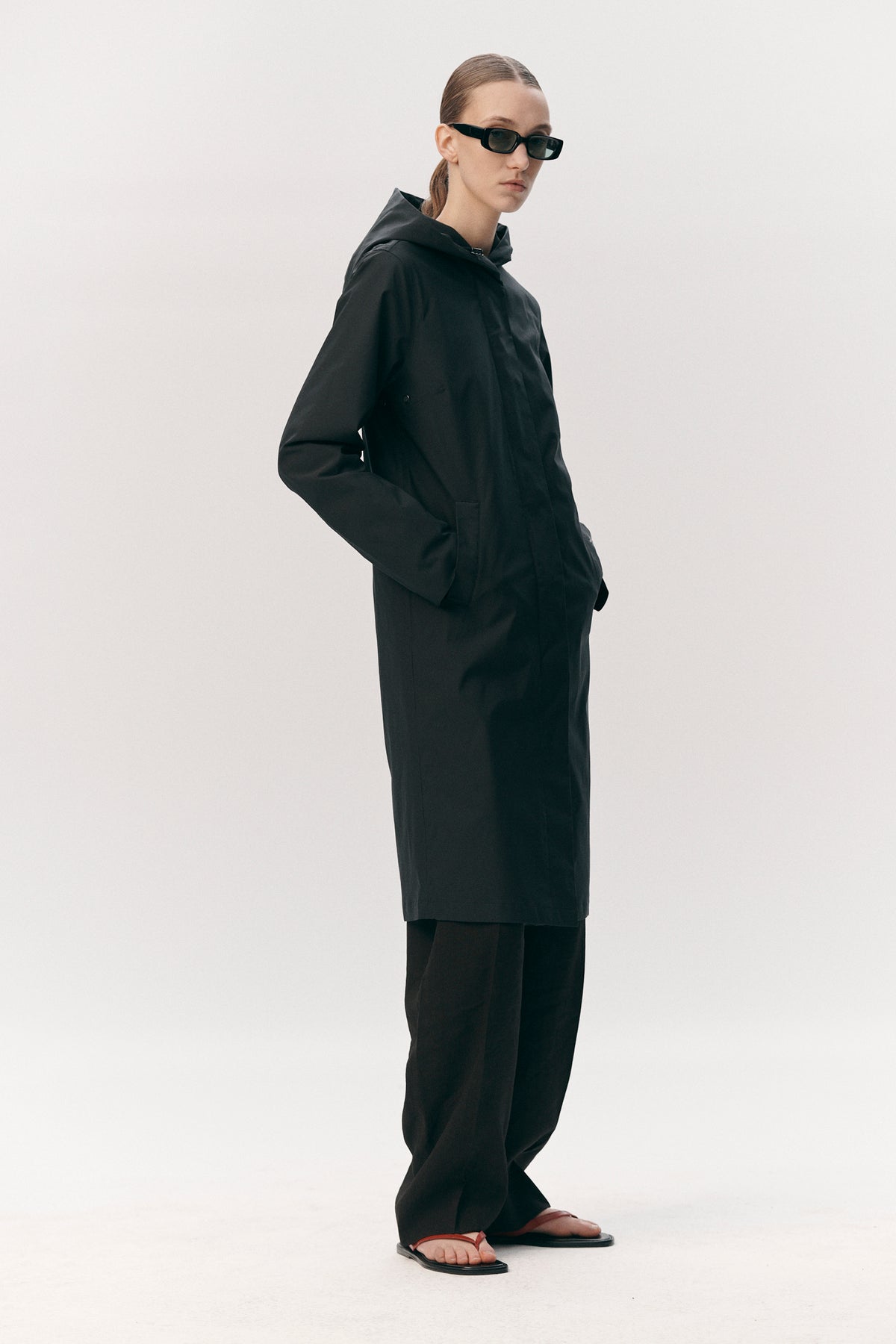 NOT SO LONG TUBE STRETCH TWILL SS26 NAVY