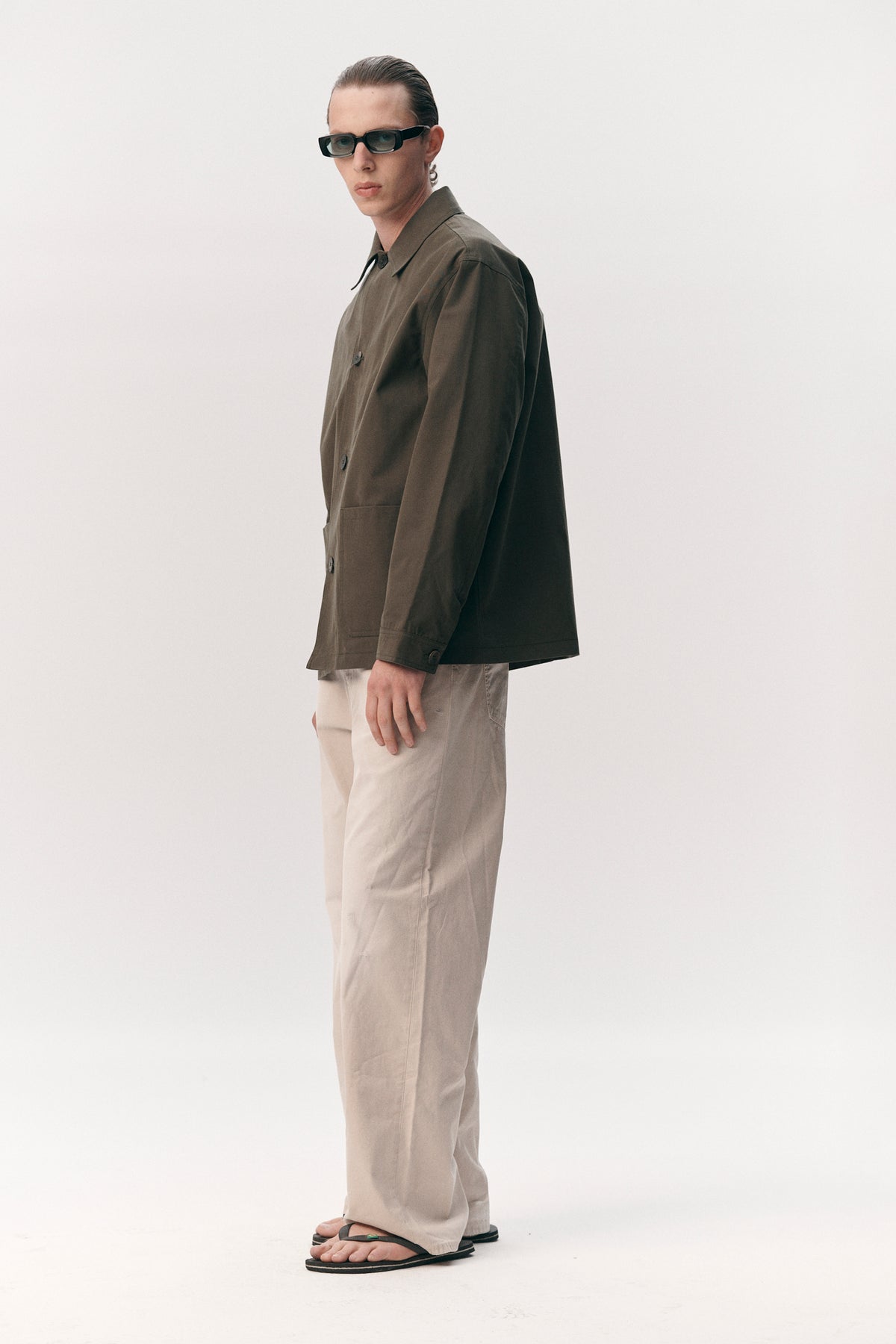 O-SHIRT BRUSHED COTTON SS26 ARMY