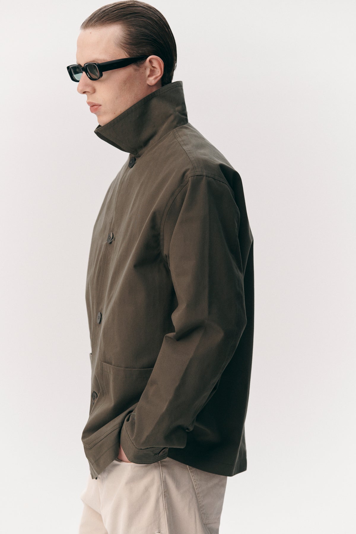 O-SHIRT BRUSHED COTTON SS26 ARMY