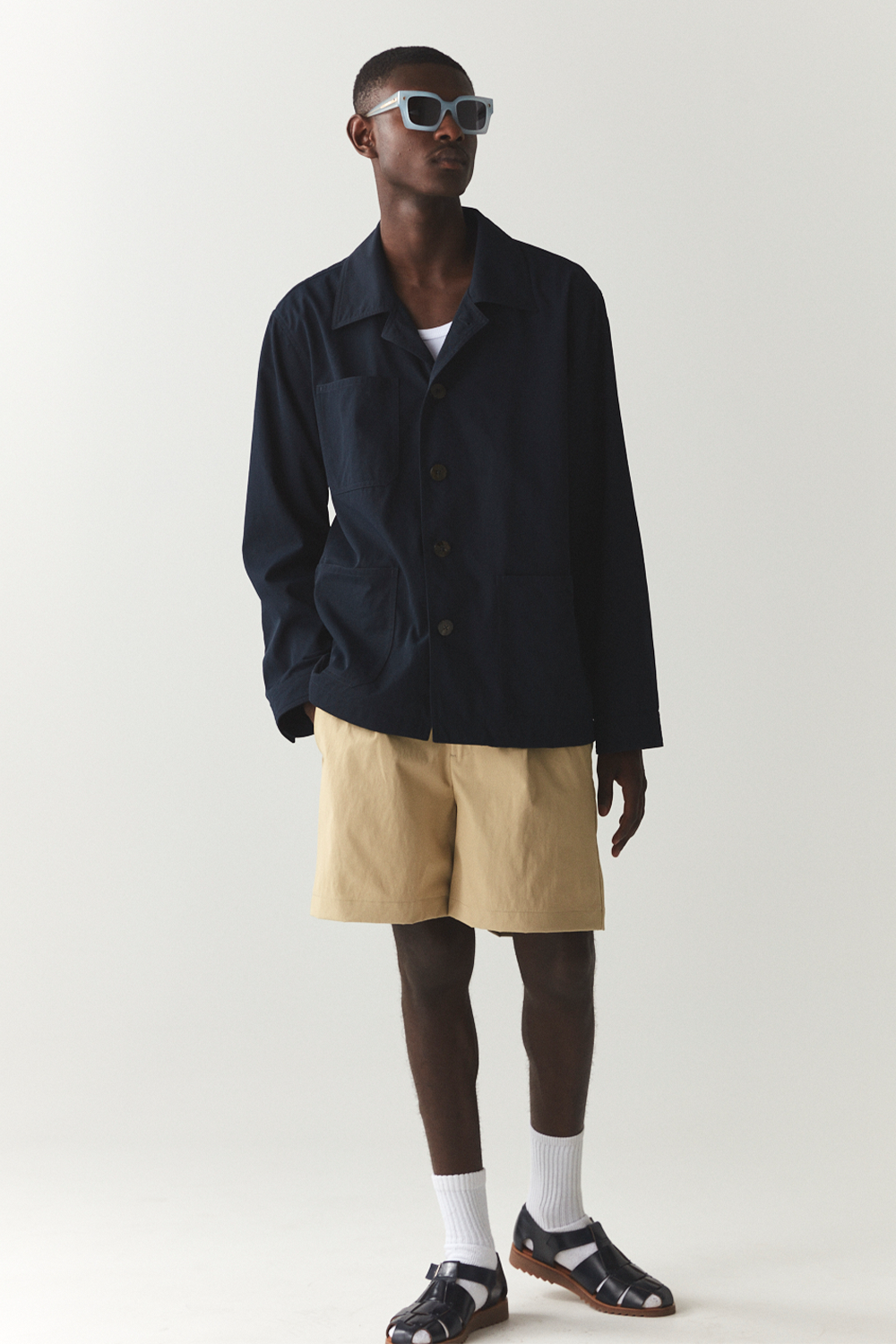 O-SHIRT CRINCLE NYLON SS'24 NAVY