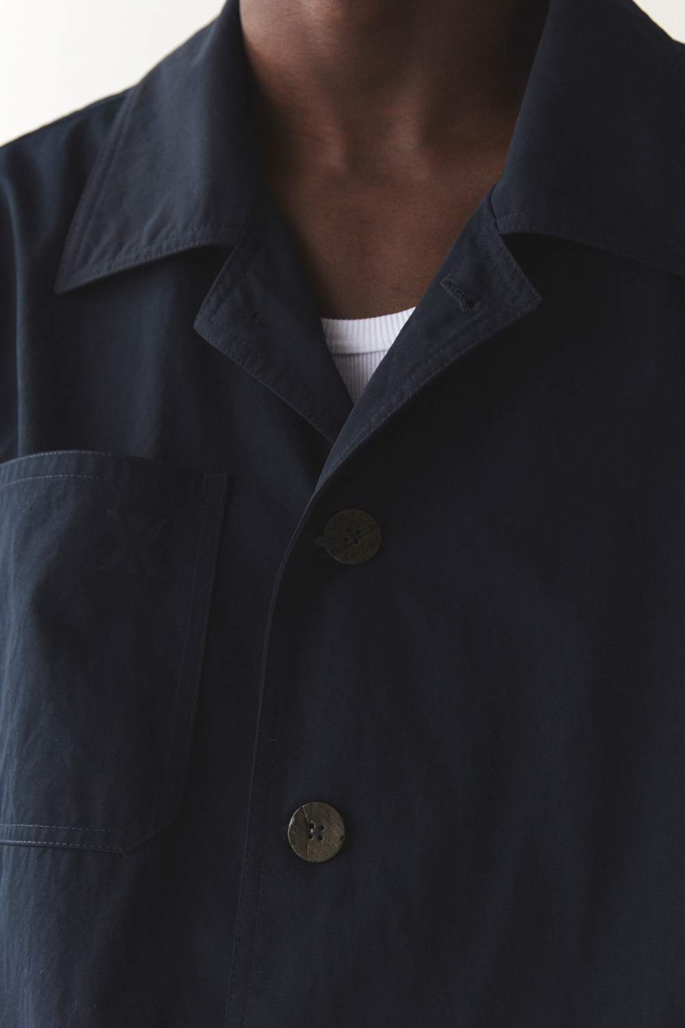 O-SHIRT CRINCLE NYLON SS'24 NAVY
